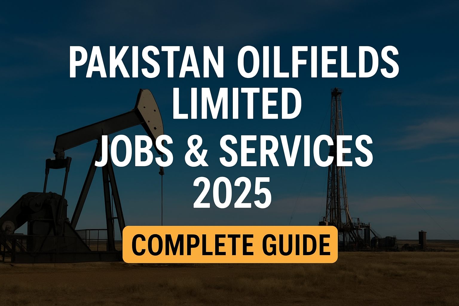 Pakistan Oilfields Limited Jobs & Services 2025