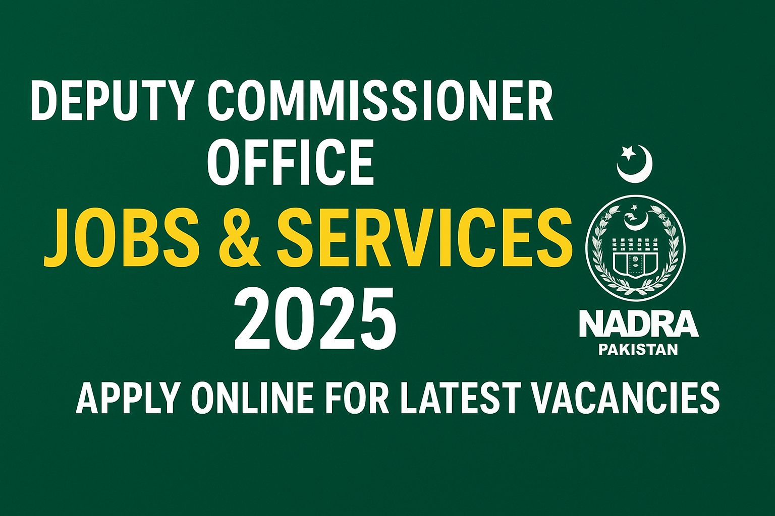 Deputy Commissioner Office Jobs & Services 2025 – Apply Online for Latest Vacancies